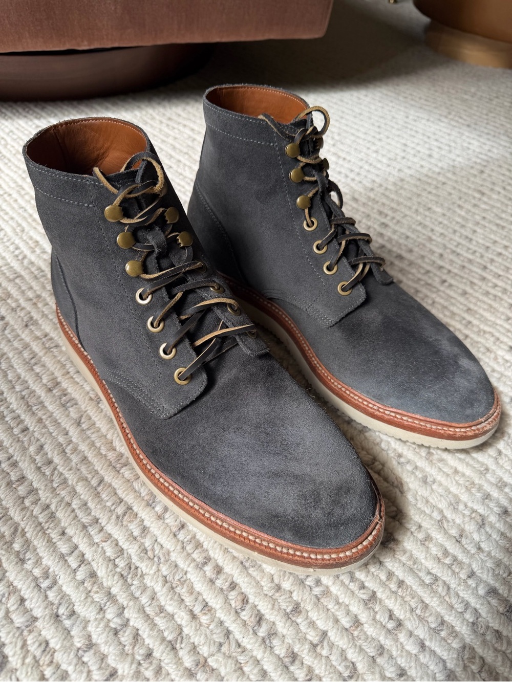 Grant Stone Diesel 10E Storm Suede Gray C.F. Stead Vibram Wedge Goodyear